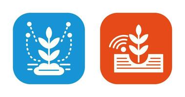 Irrigation System and Planting Icon vector