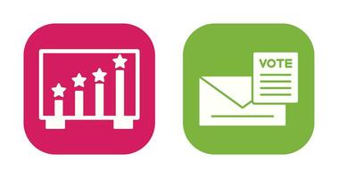 Rating and Letter Icon vector