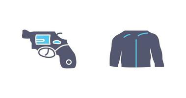 Revolver and Chest Icon vector