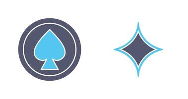 Spade and Diamond Icon vector