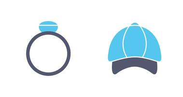 Ring and P Cap Icon vector