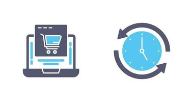Add to Cart and Run time Icon vector