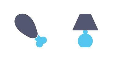 Leg and Lamp Icon vector