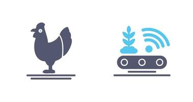 Poultry and Conveyor Icon vector