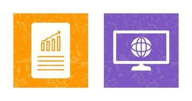 datos archivos y clima global icono vector