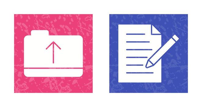 carpeta y editar documento icono vector