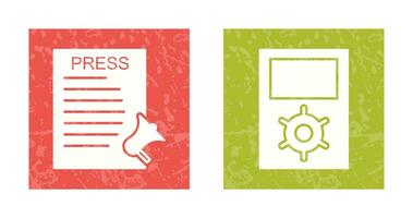 Press Releases and Management  Icon vector