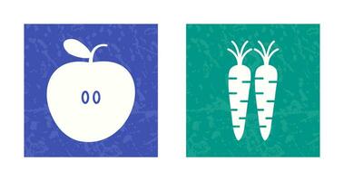 Apples and Carrots Icon vector