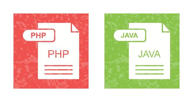PHP and Java Icon vector