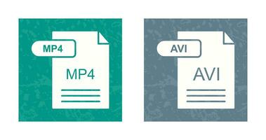 MP4 and AVI  Icon vector