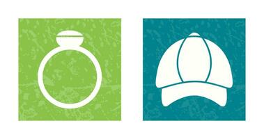 Ring and P Cap Icon vector