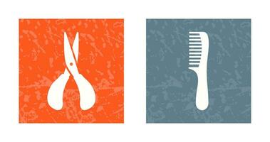 Scissor and Comb Icon vector