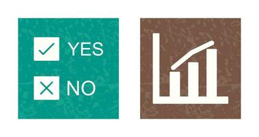 Yes No Option and Statistics Icon vector