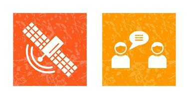Satellite and Chatting Icon vector