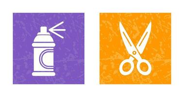 Spray and Scissors  Icon vector