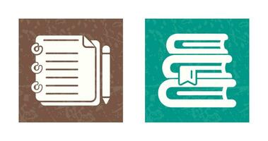 Write and Books Icon vector