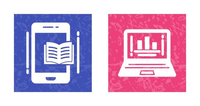 E Book and Presentation Icon vector
