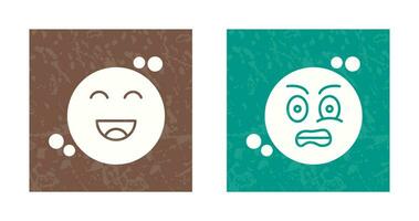 Happiness and Grimacing Icon vector