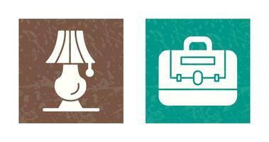 Lamp and briefcase Icon vector