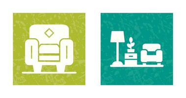 Armchair and Living Room Icon vector