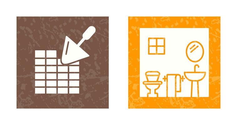 Brickwall and Bathroom Icon