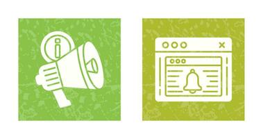 megaphone and notification Icon vector