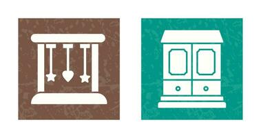 Cradle and Wardrobe Iconv vector