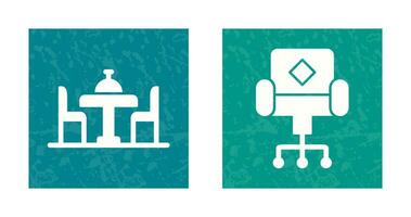 Chair and Dinning Table Icon vector