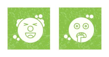 Clown and Drooling Icon vector