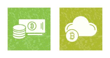 dinero y nube icono vector