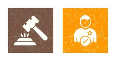 Gavel and Candidate Icon vector