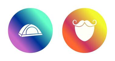 Beard and Moustache and Camp Icon vector