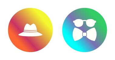 sombrero y hipster estilo icono vector