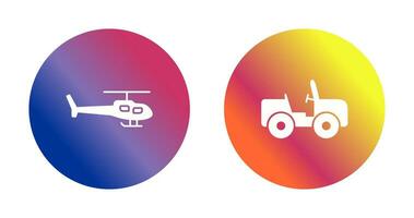 Helicopter and Safari Icon vector