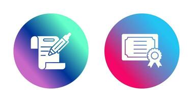 Contract and Certificate Icon vector