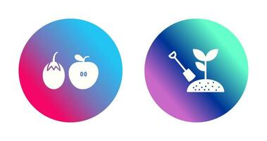 Fruits and Vegetables and Plantation Icon vector