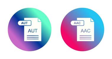 aac y aut icono vector