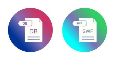 DB and SWF Icon vector