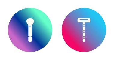 Brush and Razor Icon vector