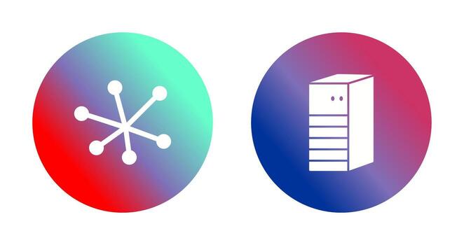 Internet y servidor red icono vector