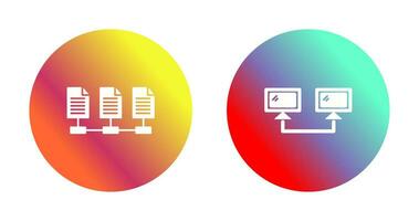 Connectesd Systems and Network Files Icon vector