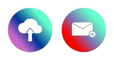 Upload to Cloud and Message Settings Icon vector