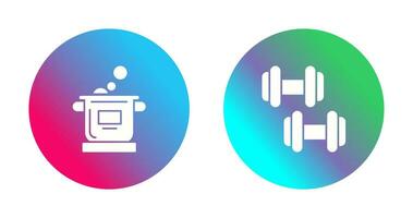 Cooking and Exercise Icon vector