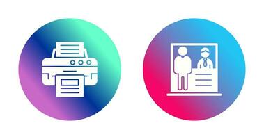 Printer and Cash Deposit Icon vector