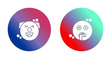 Clown and Drooling Icon vector