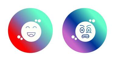 Happiness and Grimacing Icon vector