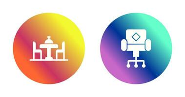 Chair and Dinning Table Icon vector