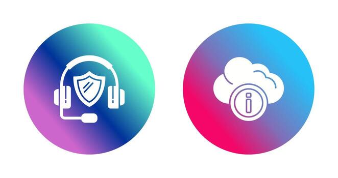 llamada centrar y nube informática icono vector