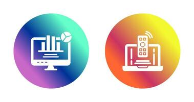 Remote and Analysis Icon vector