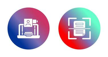 Video Call and Scan Icon vector